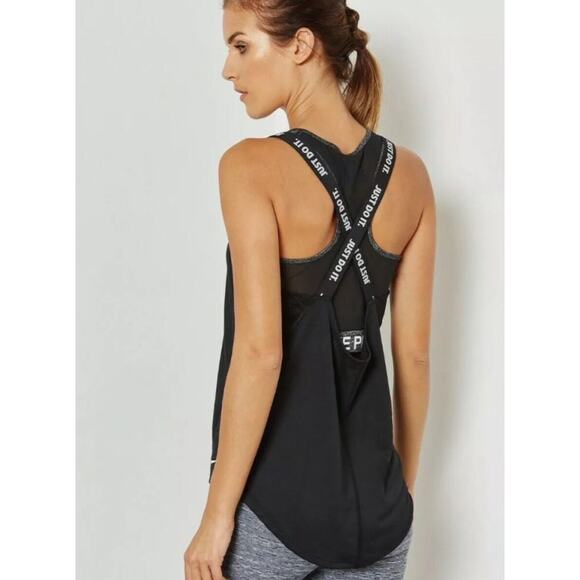 Nike Workout 2 Piece Lot Women's Small Long Sleeve Red Shirt Black Tank Top - Picture 3 of 12